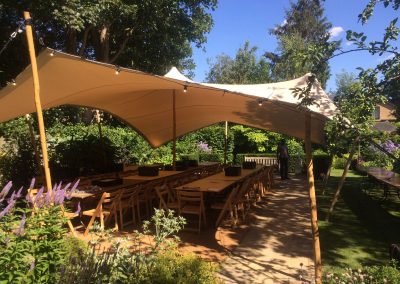 garden stretch tent dining