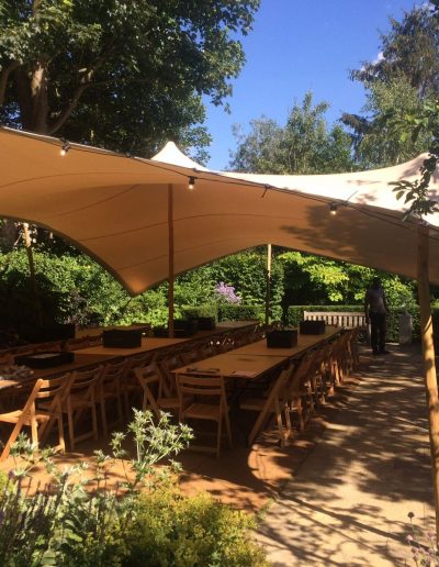 garden stretch tent dining