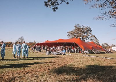 30m x 18m orange stretch tent