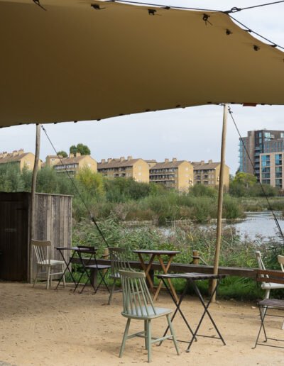 Stretch tent at Wetlands cafe