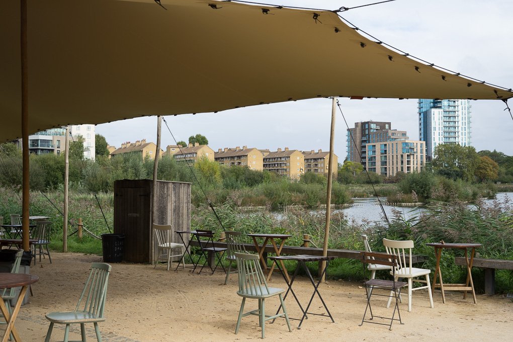 Stretch tent at Wetlands cafe