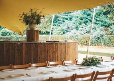 Round bar at wedding