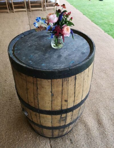 Whisky barrel table