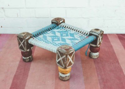 Blue Low Stool