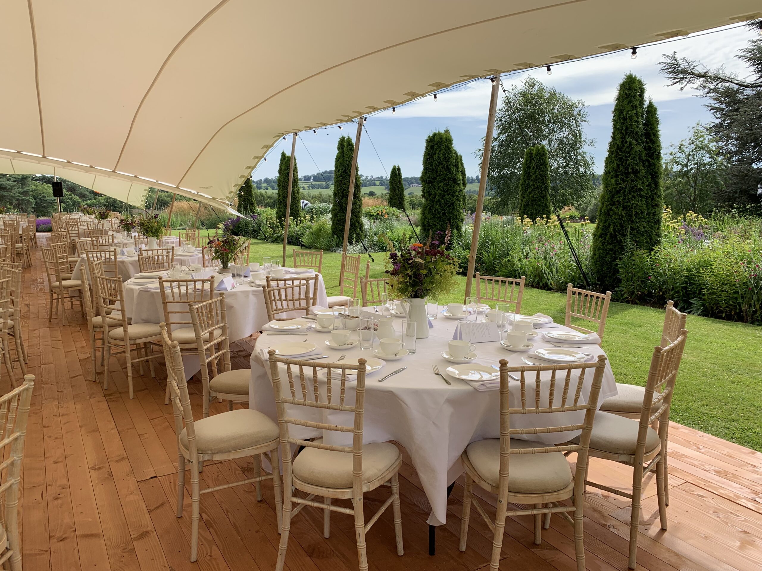 White Stretch Tent